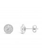 Round Halo Settings Diamond Earrings, in 18ct White Gold. Tdw 0.55ct